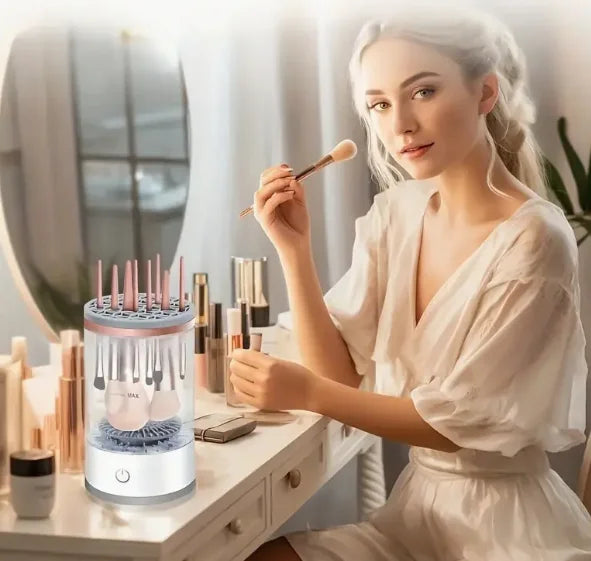 💄 GlamSonic™ – Limpiador de brochas de maquillaje ultrasónico